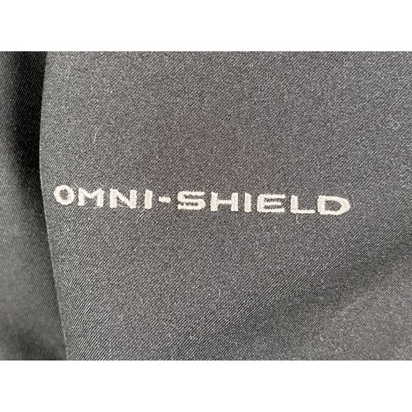 Columbia Omni-Shield Black Softshell Jacket w/ Green Zipper Size Medium - Picture 5 of 5